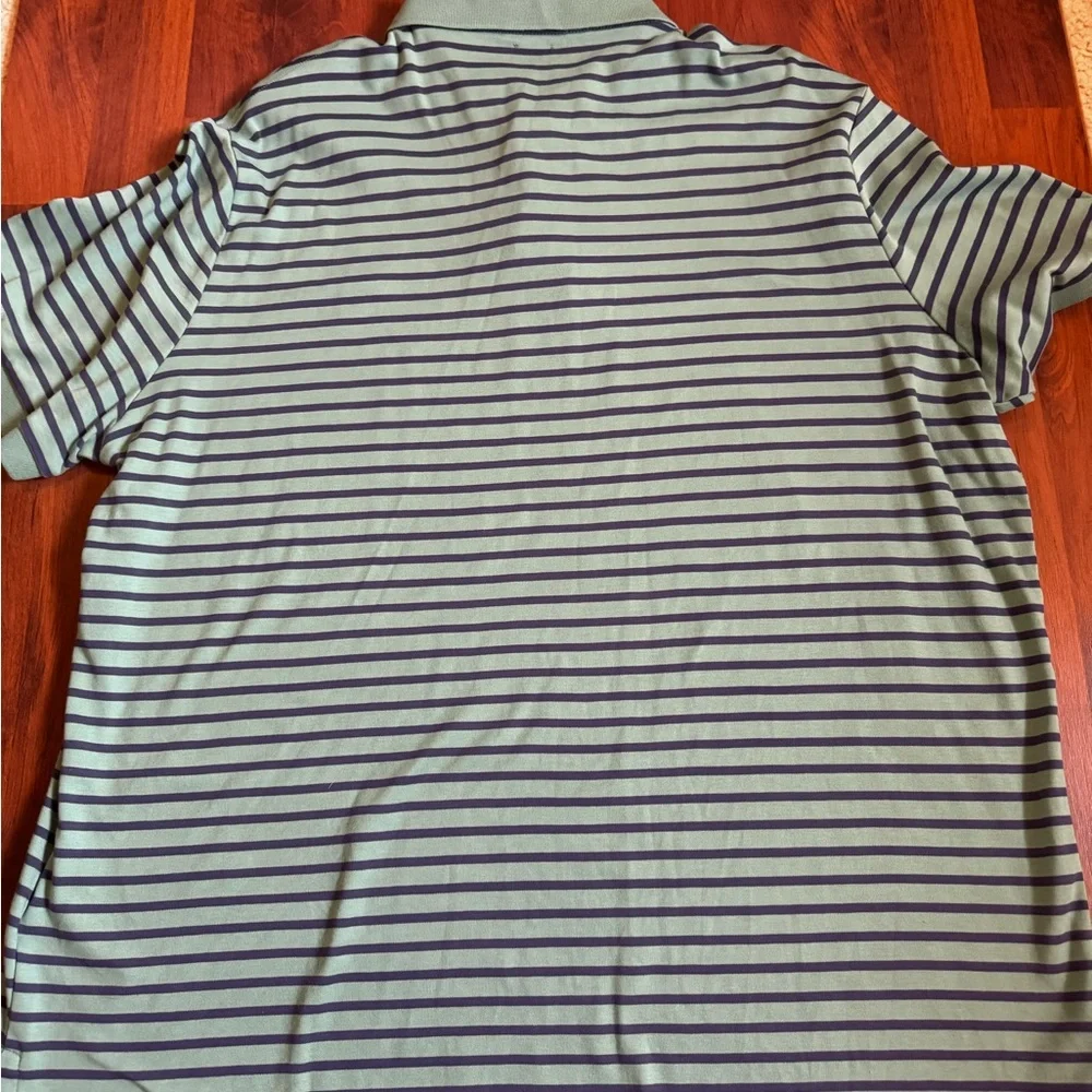 Polo by Ralph Lauren Men's Green and Blue Striped Shirt Sz XL